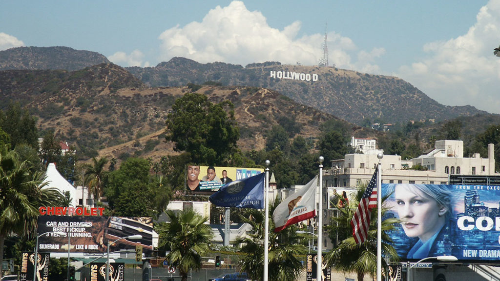 Der Schriftzug in den Hollywood Hills