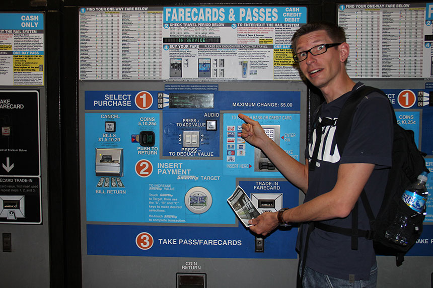 Fahrkartenautomat für die U-Bahn in Washington DC