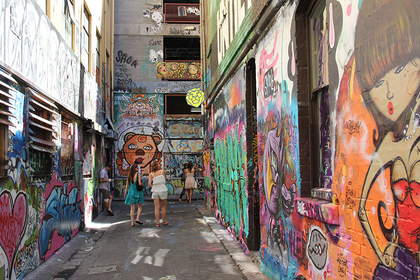 Graffitis in der Hosier Lane