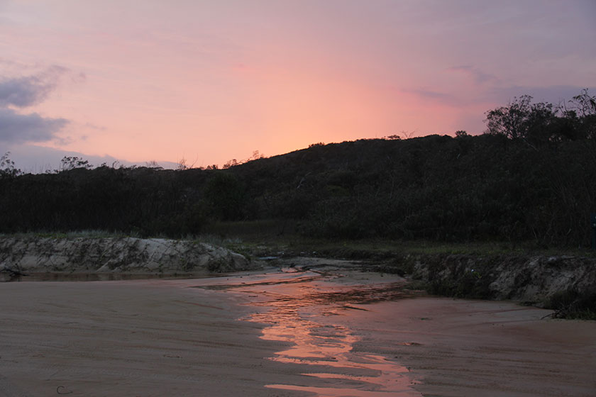 Sonnenuntergang auf Fraser Island