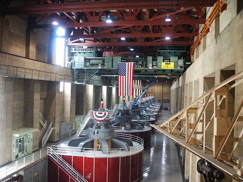 Das Maschinenbaus des Hoover Damms