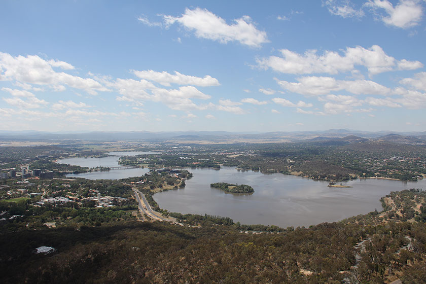 Gute Aussicht vom Telstra Tower in Canberra