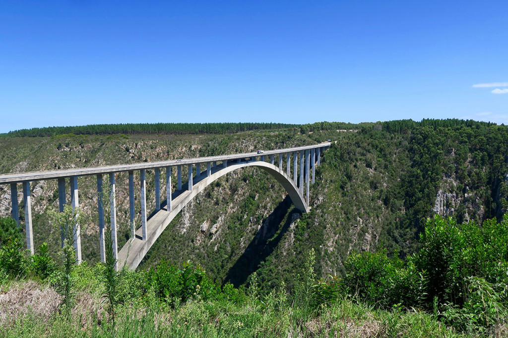 Von dieser Brücke im Tsitsikama National Park kann man Bungeespringen