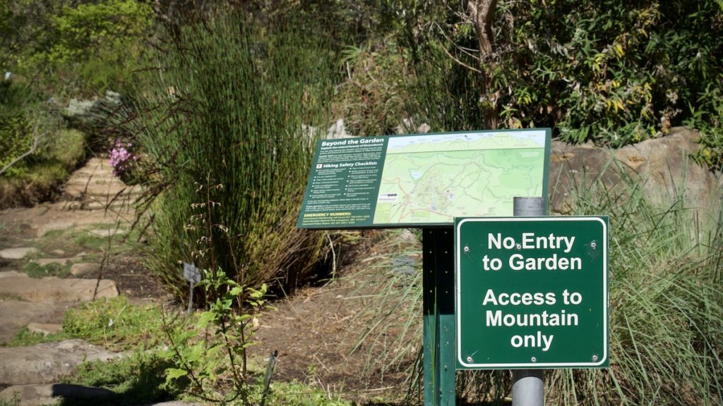 Der Eingang zum Skeleton Gorge Trail