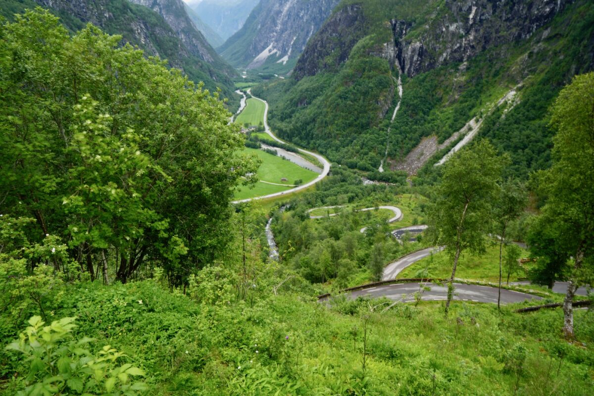 Die alte Serpentinen-Straße zum Stalheim Hotel