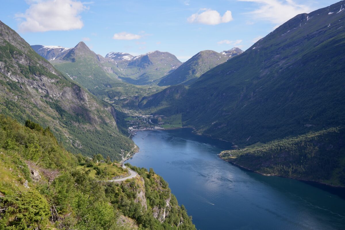 Der Geiranger Fjord von den Adlerkehren aus