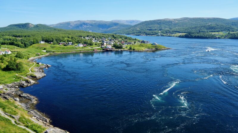 Der Saltstraumen, der stärkste Gezeitenstrom der Welt.