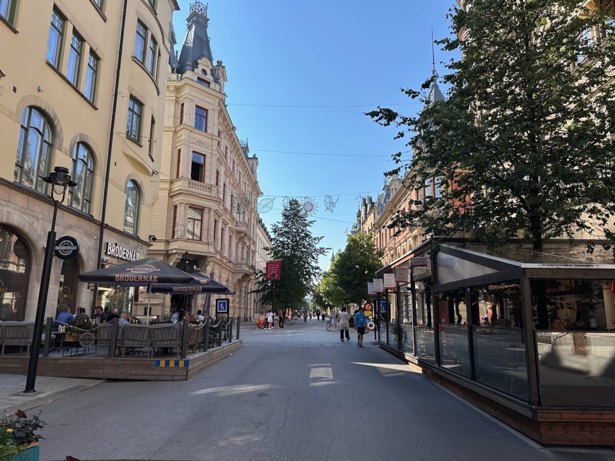 Die Fußgängerzone von Sundsvall